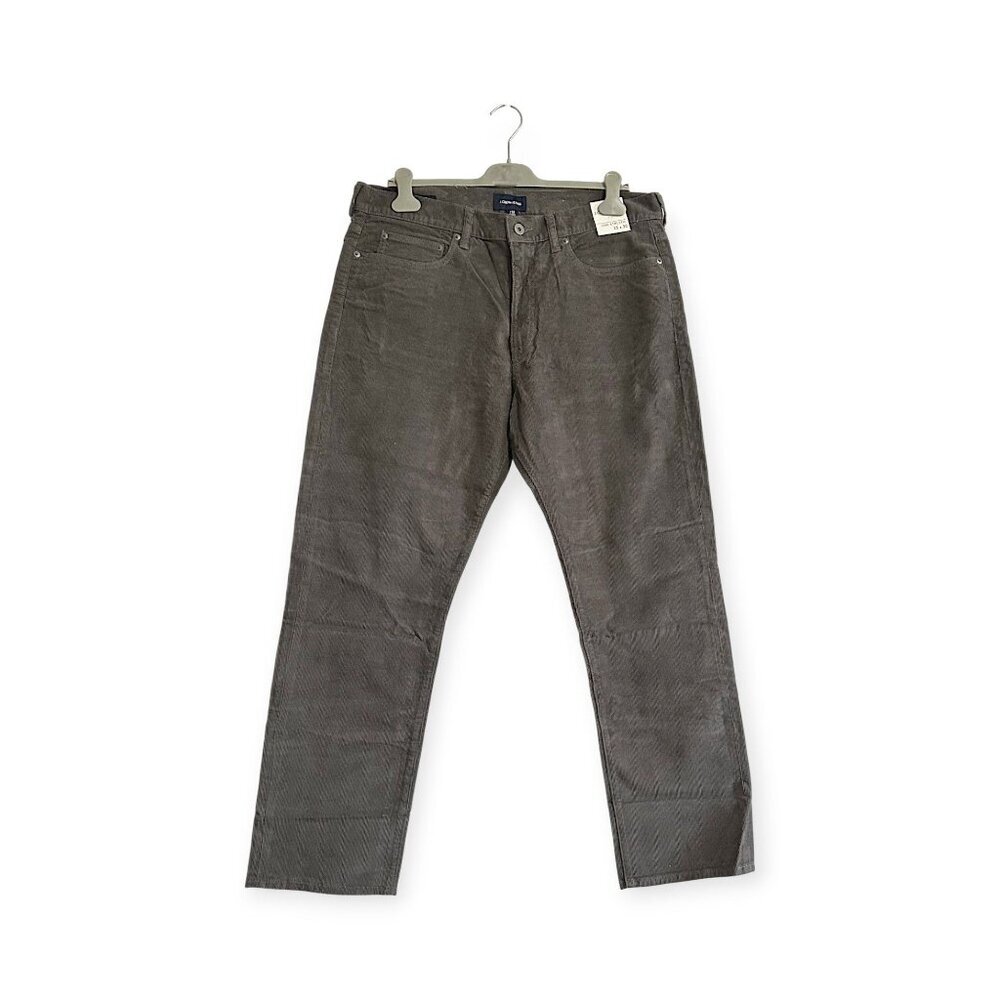 J.Crew 1040 Athletic Fit Stretch Corduroy Pants Dark Charcoal 35x30 NWT